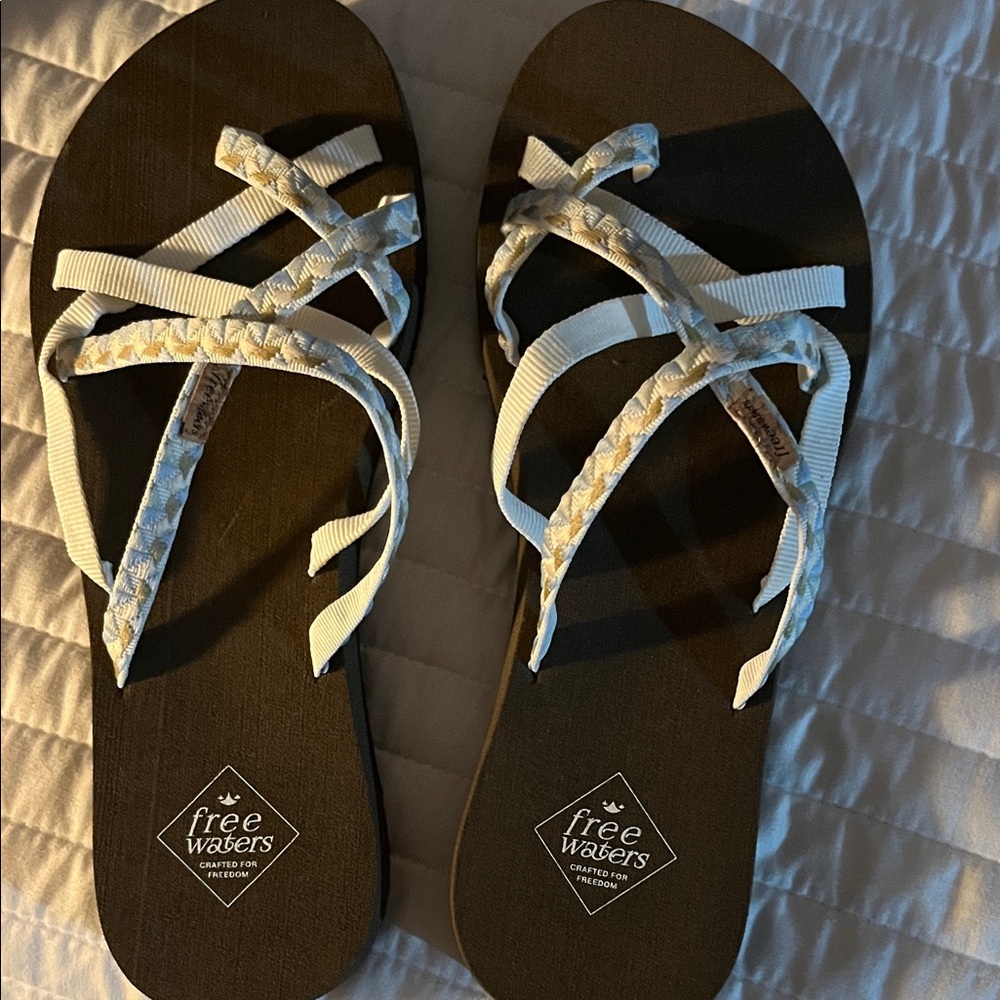 Freewaters Brown and White Sandals